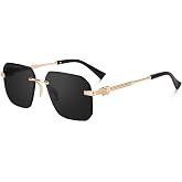 Dervin UV Protected Square Rimless Sunglasses for Men and Women
