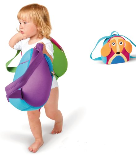 Oops Little Helper Thick Impenetrable and Fully Waterproof Neoprene Rucksack with Super Cute 4D Owl Appliqué (Multi-Coloured)