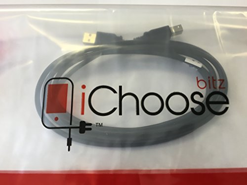 3M Druckerkabel mit Hoher Geschwindigkeit, USB (ab) 3 Meter Premium-Qualität – 480Mbps – Für Epson, HP, Canon, Lexmark, Kodak, Brother, Deskjet, Workforce, Dell, Samsung, Xerox & andere Drucker- iCHOOSE BITZ [tm] - 2