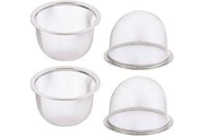 TINGB 4pcs Tamis Rond en Acier Inoxydable Tamis Feuille de thé épices Filtre à théière passoires diamètre 80mm