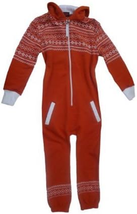 Kids Awesome Orange Aztec Hooded Unisex Onesie