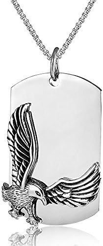 Taizhiwei owl eagle pendant army titanium stainless steel personalised punk vintage mens necklace