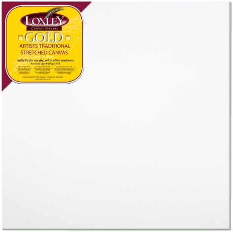Loxley Gold 28 x 28-inch 71 x 71 cm 18 mm Large Square Traditional Depth Stretched Artist Canvas Primed