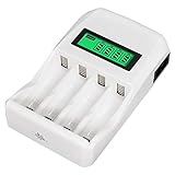 Anzeigebildschirm: Ja TOOGOO 4 Schlüssel Smart Intelligent Akku Ladeger？t Schnell Ladung Für 1,2 V Aa/AAA Nicd Nimh Wiederaufladbare Batterie LCD Display (Eu Stecker)
