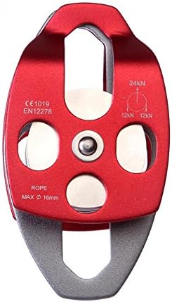 ROBAG Outdoor Climbing Pulley Rope, Crossed Double Pulley Transport Mountaineering Development Pulley