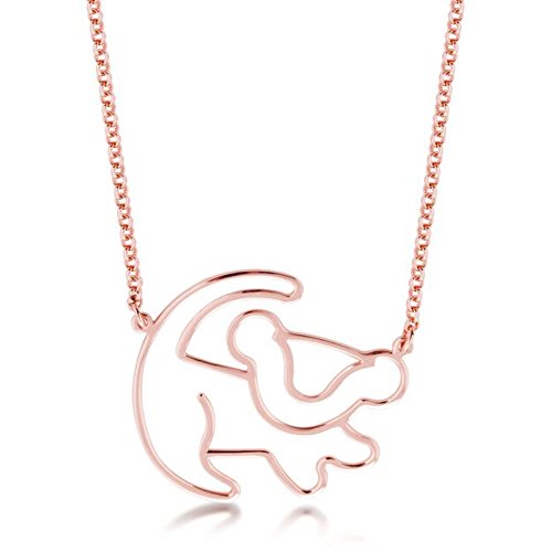 Disney Couture Classic Oro Rosa Rey León Simba Esquema Collar