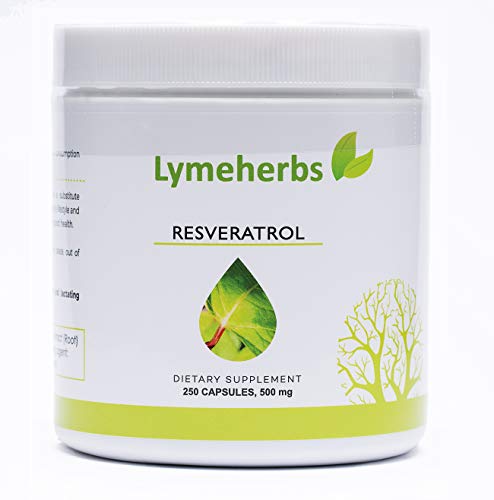 Resveratrol 500 mg, 250 cápsulas