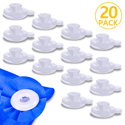 PAMIYO Clip de Edredón 20 Piezas Plásticos Transparente Sujeciones para Edredón Mantiene Las Edredón Previene el Desplazamiento