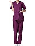 uniforme fisioterapeuta Lavar a mano con agua fría THEE Uniforme Médico Ropa Quirúrgica de Manga Corta Bata Médico Laboratorio Enfermera Sanitaria Unisex