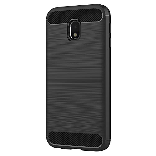 Funda Samsung Galaxy J3 2017  AICEK Negro Silicona Fundas Para Samsung J3 2017 Carcasa Galaxy J3 2017 Fibra De Carbono Funda Case  5 0 Pulgadas SM-J330F 