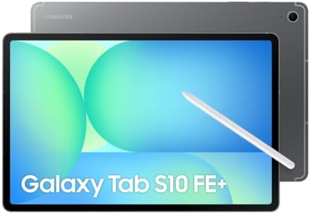 Samsung Galaxy Tab S10 FE+, 3 anni di garanzia, Android Tablet, Display 13.1"LCD, Wifi, RAM 8GB, 128GB, 10.090 mAh, S Pen, Android 15, IP68, Gray [Versione italiana]