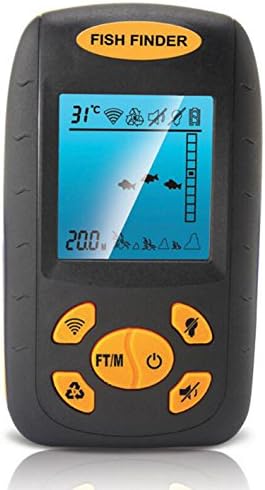 ToMill Portable LCD Fish Sonar Sounder Depth Finder Alarm Probe Fish Detector Ultrasonic Wireless Fish finder Electronic Fishing Tackle Bait Tool