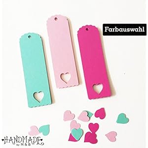 Geschenkanhänger Papieranhänger Tags Etiketten Herz