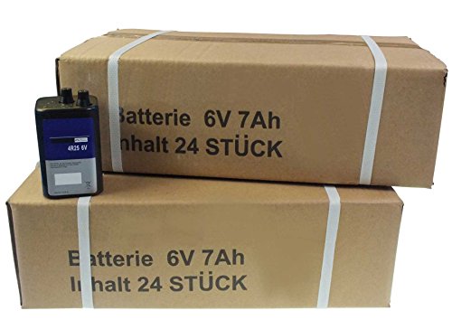 48 STÜCK Blockbatterien Trockenbatterien Batterien 6V7Ah Campingbatterie 6V 7Ah, Baustellenbatterie, Handscheinwerfer, Handlampenbatterie, Trockenbatterie, Blockbatterie, Lampenbatterie, Batterie, Blinklampenbatterie, 6Volt 7 Ah Hochleistungsbatterie - 2