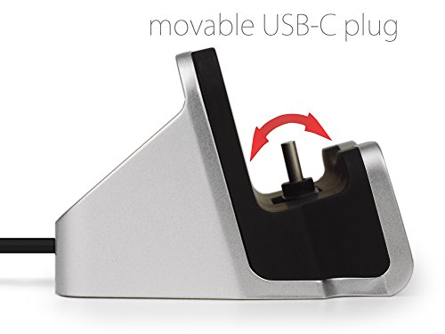 MyGadget Dockingstation Ladestation [USB C] fÃ¼r Android Smartphones - Halterung Dock fÃ¼r z.B. Samsung Galaxy S8, A3, A5 (2017) Huawei P9, P10 - Silber