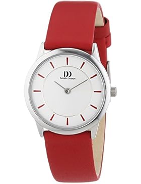Danish Design Frauen -Quarz-Uhr mit weißem Zifferblatt Analog-Anzeige und Rot Leather 3324547 XS