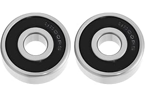 2Pcs 6000-2RS Deep Groove Ball Bearings, Double Sealed Chrome Steel Bearings, Compatible with Skateboards, Longboards, Inline Skates, Scooters, Fidget Spinners and Small Machinery