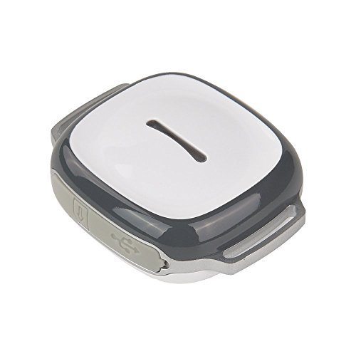 Mini Waterproof GPS GSM GPRS Tracker Locator for Kids Pet Cat Dog and Car with Google Map & SOS Panic Button Alarma Día WiFi Realtime Tracking Collar Locator (Gray)