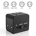Produktbild Weltweiter internationaler Reiseadapter All in One Universal Power Wandler Wand Wechselstromstecker mit Dual USB Ladekabel für USA EU UK AUS Für Huawei P9 Max