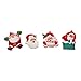 Produktbild 1-4pcs / set Cartoon Weihnachtsbaum LED Glowing Pins Emaille Weihnachtsmann Broschen Abzeichen Weihnachten Schnee Dekoration Geschenk