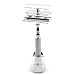 Jagen David ® D1 - Double Edge Razor with Stand - Safety Razor Fits All Double Edge Razor Blades unique Christmas gift for him (Silver)