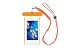 Produktbild Magicmoon Wasserdichte Tasche Dry Bag Handy Tasche Mit militärischen Lanyard Riemen Zum Kajakfahren, Skifahren, Rodeln, Bootfahren Surfen Für iPhone 6 6S Plus 5S SE Samsung Galaxy S7 S6 S5 S4, LG G4 G5 G3 (Orange)