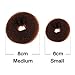 CareforYou® Children Kids Girls Ballet Dance Hair Bun Donut Ring Shaper Hair Styler Maker Doughnut Former Sponge PACK OF 2 SIZES Small & Medium (Brown)