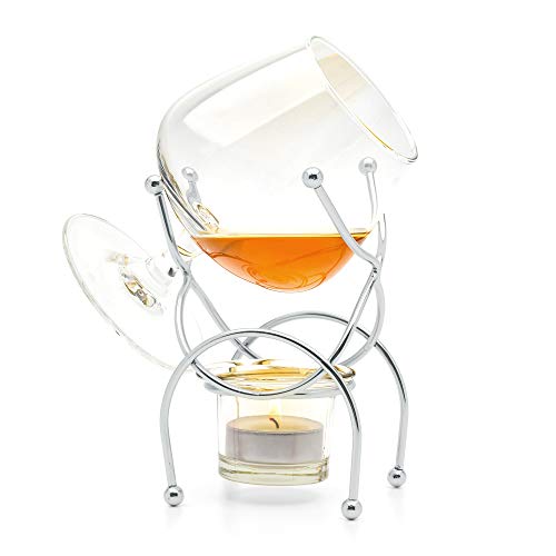 CKB LTD Brandy & Cognac Snifter - Soporte para Vela de té y Soporte de Metal Cromado
