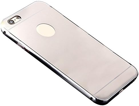 Metal Bumper + PC Back Cover for Apple iPhone 6 / 6S 4.7" - Yihya Luxury Aluminum Ultra-thin Mirror Design Metal Frame Bumper Protective Hard Back Case Cover--Silver