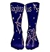 Produktbild No Soy Como Tu Hohe Socken Outdoor Sports Men Women High Socks Stocking Zodiac Sign Sagittarius Starry Sky Hand Drawn Stylized Stars Over Blue Background Tile Length 19.7"(50cm)