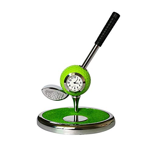 Preisvergleich Produktbild BITONG Kreatives Schreiben Stifthalter Zinklegierung Uhr Golf Stifthalter, Schreibstift