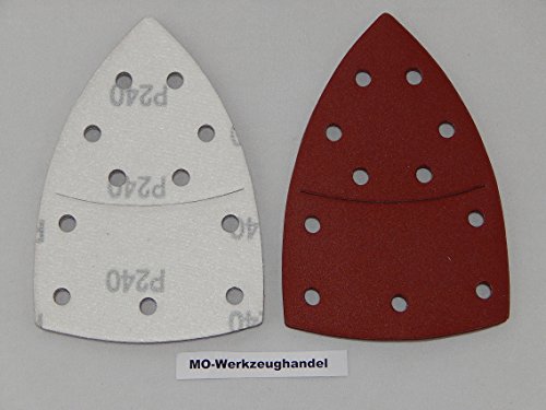 60 Stück Klett-Schleifblätter 105×152 mm Körnung je 10 x 40/60/80/120/180/240 für Multischleifer Bosch PSM 80 A, PSM 100 A, PSM 160 A, PSM 200 AGE, Prio, Ventaro, Skil Octo 7208 usw. - 8