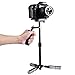 Produktbild puluz Handkamera Stabilisator, verstellbar faltbar 37 cm Carbon Video Kamera Stabilisator mit Quick Release Plate 1/10,2 cm Schraube für Kamera Video DV DSLR Nikon Canon Sony oder jeden bis zu 3 kg