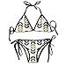 Produktbild Sexy Triangle Bathing Two Pieces Abstract Geometric Pattern Women Triangle Bikini Set Tie Side Padded Two Piece Swimsuit