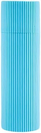GGG Portable Travelling Bathing Corrugated Toothbrush Toothpaste Container Holder Storage Saver Organizer Wash Cup Blue