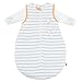Ganzjahres Baby-Schlafsack 2-teilig - Langarm-Innensack & gefütterter Außensack | Temperaturen von 15 bis 30°C | Streifen Beige Schäfchen | Birnenform ohne störende Rücken-Nähte (Größe 50/56 | 1-3 Monate)