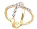Lady Touch American Diamond Stylist Gold Plated Fashion Ring For Girls & Women RS.225.00