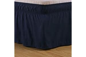 LUKKC Bed Gonne E Mantovane Gonna da Letto Matrimoniale/Singolo/King Size Letto Una Piazza E Mezzo 137/152/198CM Super Soft Resistente alla Sbiadita, Protezione del Letto per Casa, Hotel