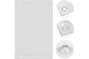 OBdeco Thermo Rollo 100% Verdunkelung Sonnenschutz Verdunkelungsrollo für Velux-Dachfenster Hitzeschutz ohne Bohren mit Saugnäpfen Weiß 48x93cm für F06/206