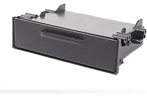 CARAV Kit di montaggio per cruscotto auto 1-155 1-DIN per tasca universale (180 x 50 x 98 mm) con coperchio