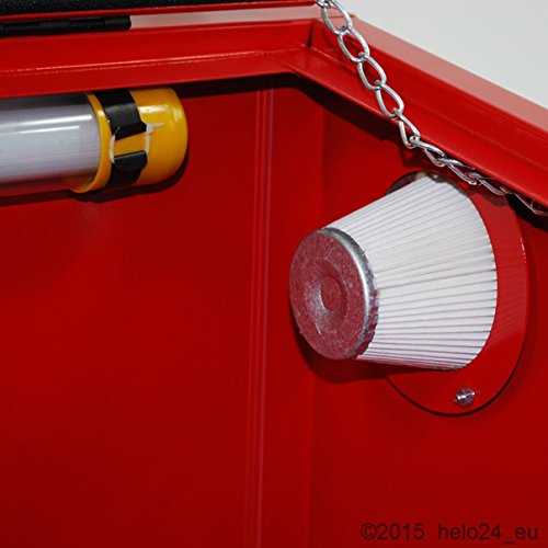HELO 90 Liter Sandstrahlkabine Sandstrahler mit Luftstrahlpistole - 8
