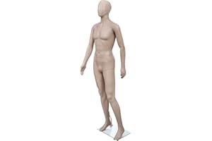 vidaXL Mannequin de Vitrine Homme Tête Ronde Support de Verre Magasin Couture