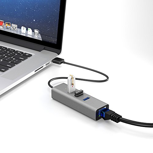 KabelDirekt 3-Port USB 3.0 Hub aus Aluminium USB 3.0 mit integriertem 1 Gigabit Ethernet-Port – PRO Series - 7