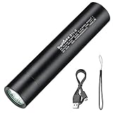 FACIL DE LLEVAR: La linterna de bolsillo compacto se puede llevar en cualquier lugar,que puede ser utilizado para camping,senderismo,correr,Ciclismo,reparacion, interiores,exteriores.