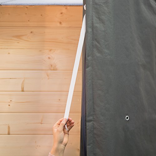 Ultranatura wasserdichte Hülle für Ampelschirm, wetterfeste Sonnenschirmhülle, zum Überwintern und Schützen von Gartenschirmen, für Schirm-Ø 2 bis 4 m, in der Farbe grau – Bild 4