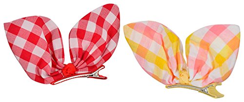 Baby Bucket Kids Girls Hair Pin/Hair Clip Pair Ribbons (Red & Yellow) RS.375 (50.00% Off) - Amazon