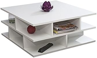 Symbiosis 2130A2100X00 Contemporain Table Basse Multicases Blanc 70 x 70 x 28,9 cm