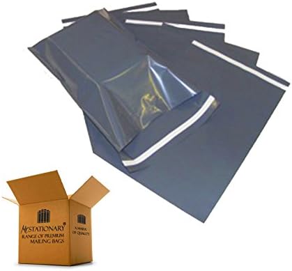 25 Bags of 19" x 29" STRONG Tough Mailing Bags - Sticky Self Seal Flap - Poly Plastic Polythene for Postal Postage Packaging Courier Mail Pouch Sacks Use - Ultra PREMIUM Quality - Grey - Small (485 x 740mm) - Mr Stationary® Range