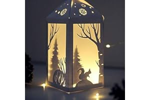 YunTrip Matrice de découpe en métal pour la fabrication de cartes, motif cerf, arbre de Noël, lanterne, pochoir pour bricolage, scrapbooking, album, photos, cartes en papier décoratives (écureuil)