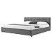 Produktbild [my.bed] Elegantes Polsterbettgesteppt - 180x200cm - (Kopfteil: Textil grau - Fuß-und Seitenteil: Textil grau) - Bett / Doppelbett / Bettgestell inkl. Lattenrost